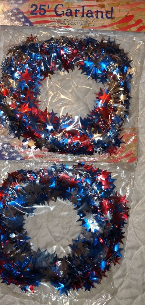 Garland for Decorating Red, White, Blue